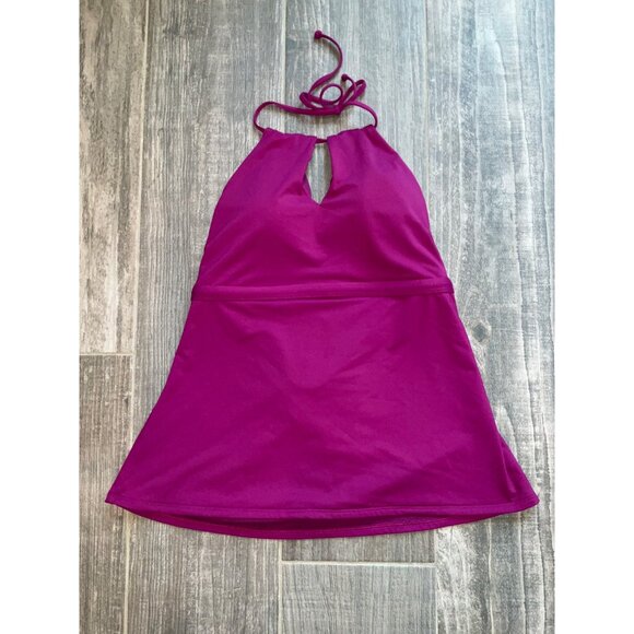 ATHLETA High Neck Keyhole Tankini Fuchsia Womens size Large - Picture 2 of 5